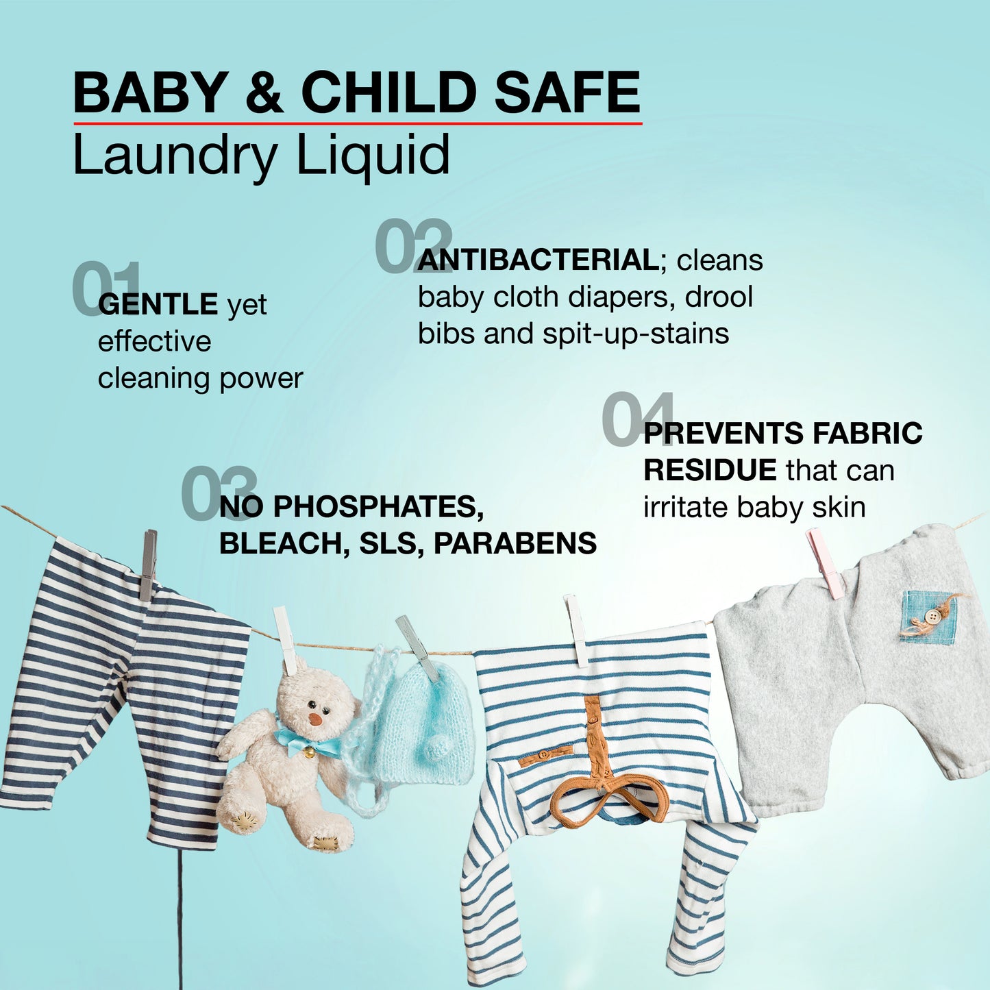 SOVI® Liquid Laundry Detergent, Citrus, Lily & Aqua, 2L