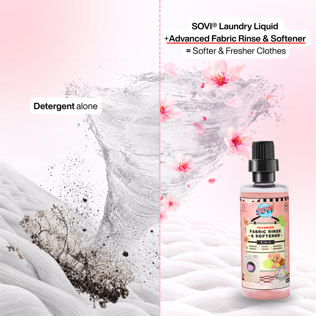 SOVI® Advance Fabric Rinse & Softener, Bergamot, Lily & Musk, 500 ml