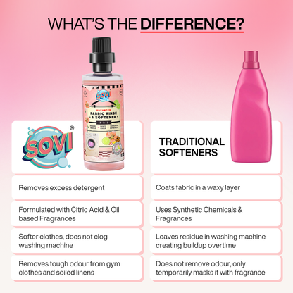 SOVI® Advance Fabric Rinse & Softener, Bergamot, Lily & Musk, 500 ml