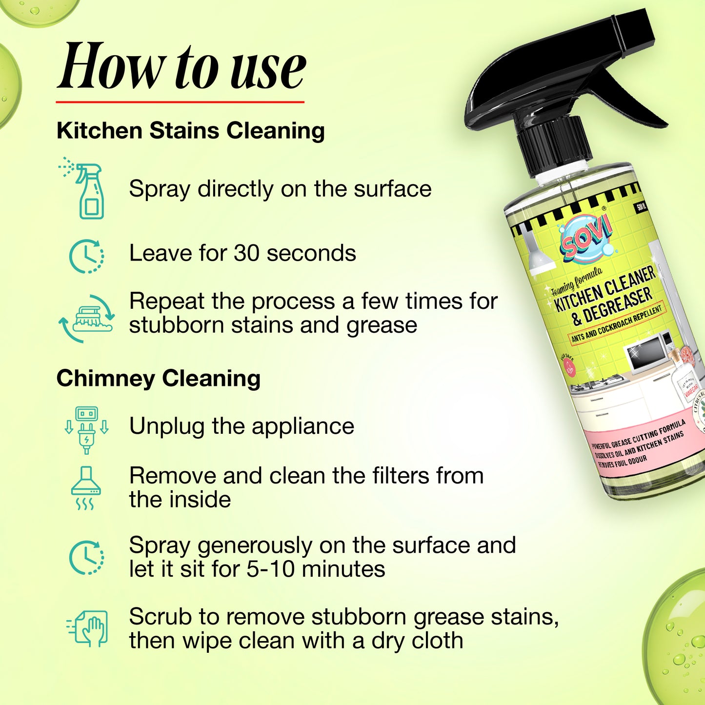SOVI® Kitchen Cleaner & Degreaser, Citrus, 500 ml