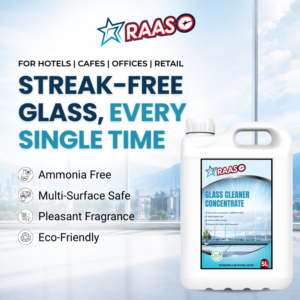 RAASO Scented Glass Cleaner, Fresh Fragrance, 5L