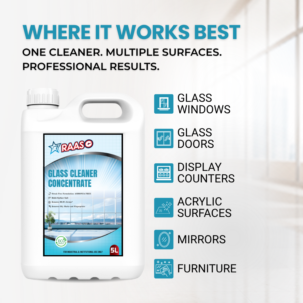 RAASO Scented Glass Cleaner, Fresh Fragrance, 5L