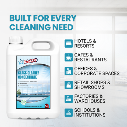 RAASO Scented Glass Cleaner, Fresh Fragrance, 5L